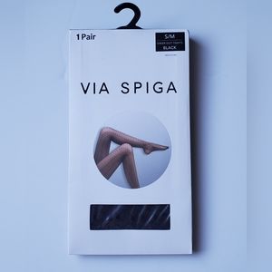 Via Spiga black sheer pantyhose